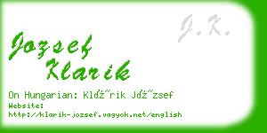 jozsef klarik business card